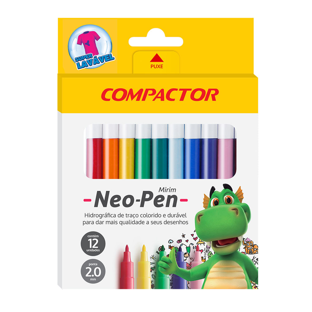 CANETA COMPACTOR NEO-PEN COM 12 MIRIM