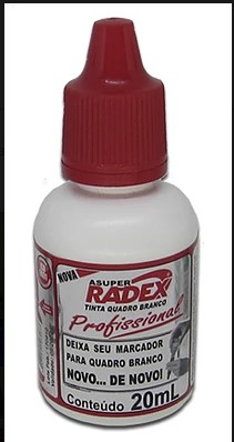 TINTA REABASTECEDOR RADEX 20ML QUADRO BRANCO VERMELHA