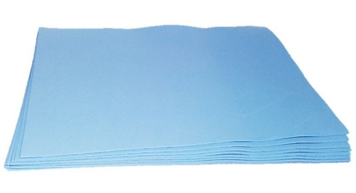 BORRACHA EVA IBEL 40X95 ABERTO C/10 AZUL BEBE